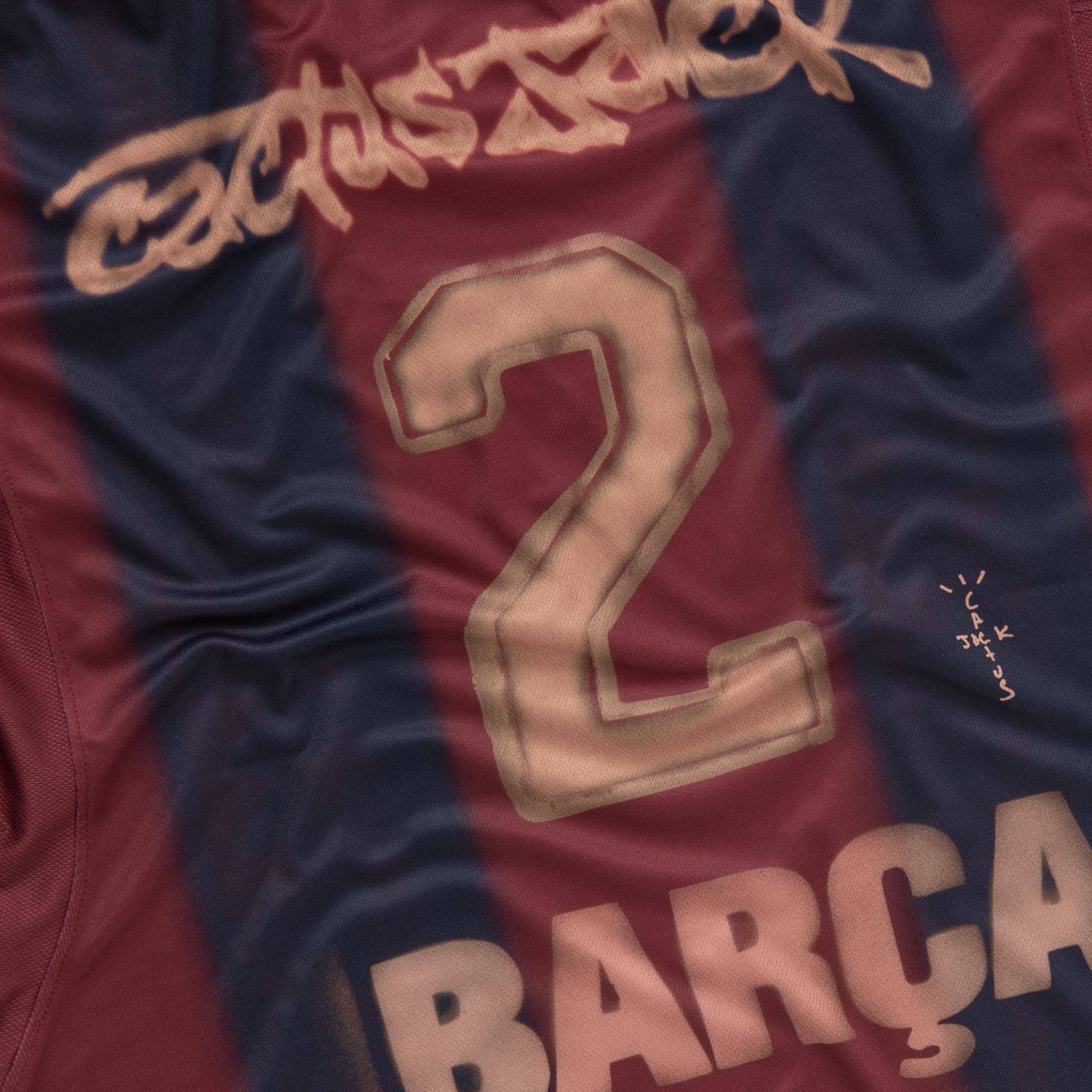 2001/02 FC Barcelona x Travis Scott Retro Shirt - Limited Edition