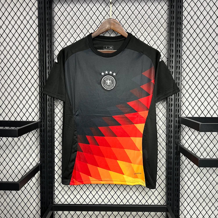 Germania 2024 Maglia da allenamento nera e arancione pre-partita Euro