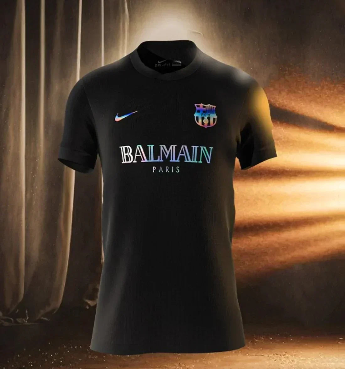 2024 Barcelona Balmain Voetbalshirt - Zwarte Editie
