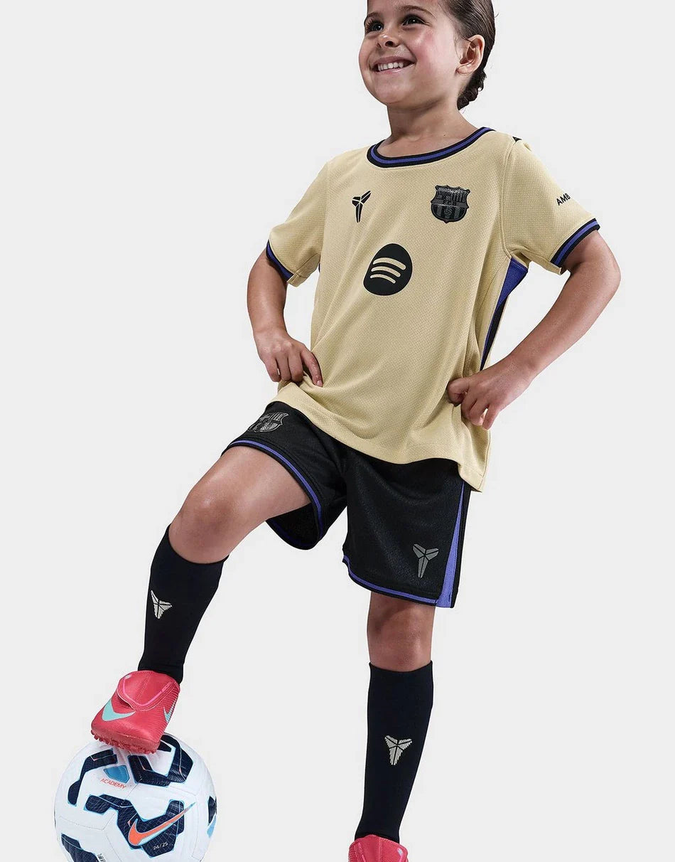 2025-26 FC Barcelona Away Kids Football Jersey
