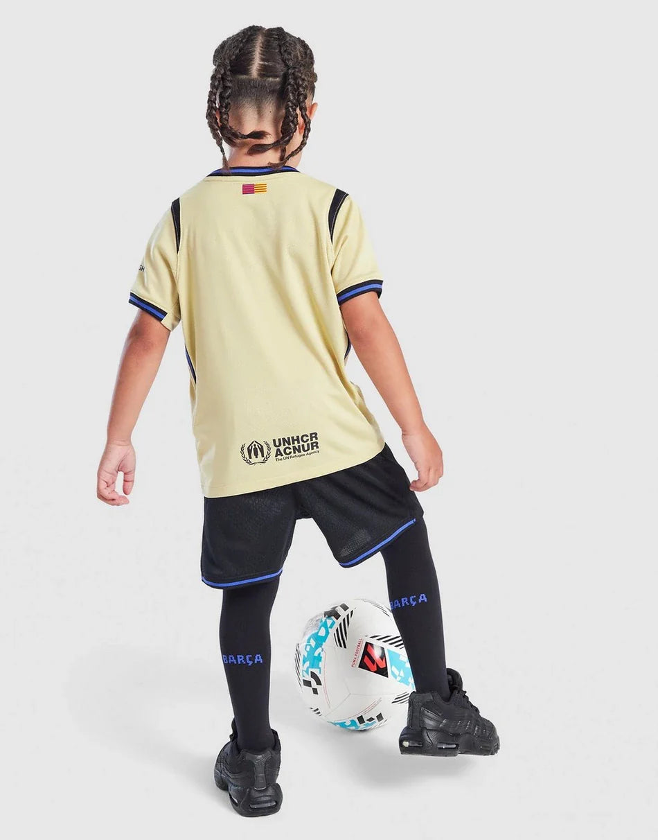 2025-26 FC Barcelona Away Kids Football Jersey