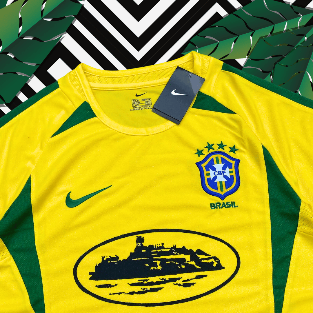 2024 Corteiz Brazilië Voetbalshirt - Retro 2002 Wereldbeker Editie
