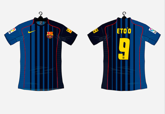 Camiseta de fútbol retro del Fc Barcelona - 2004/05 visitante