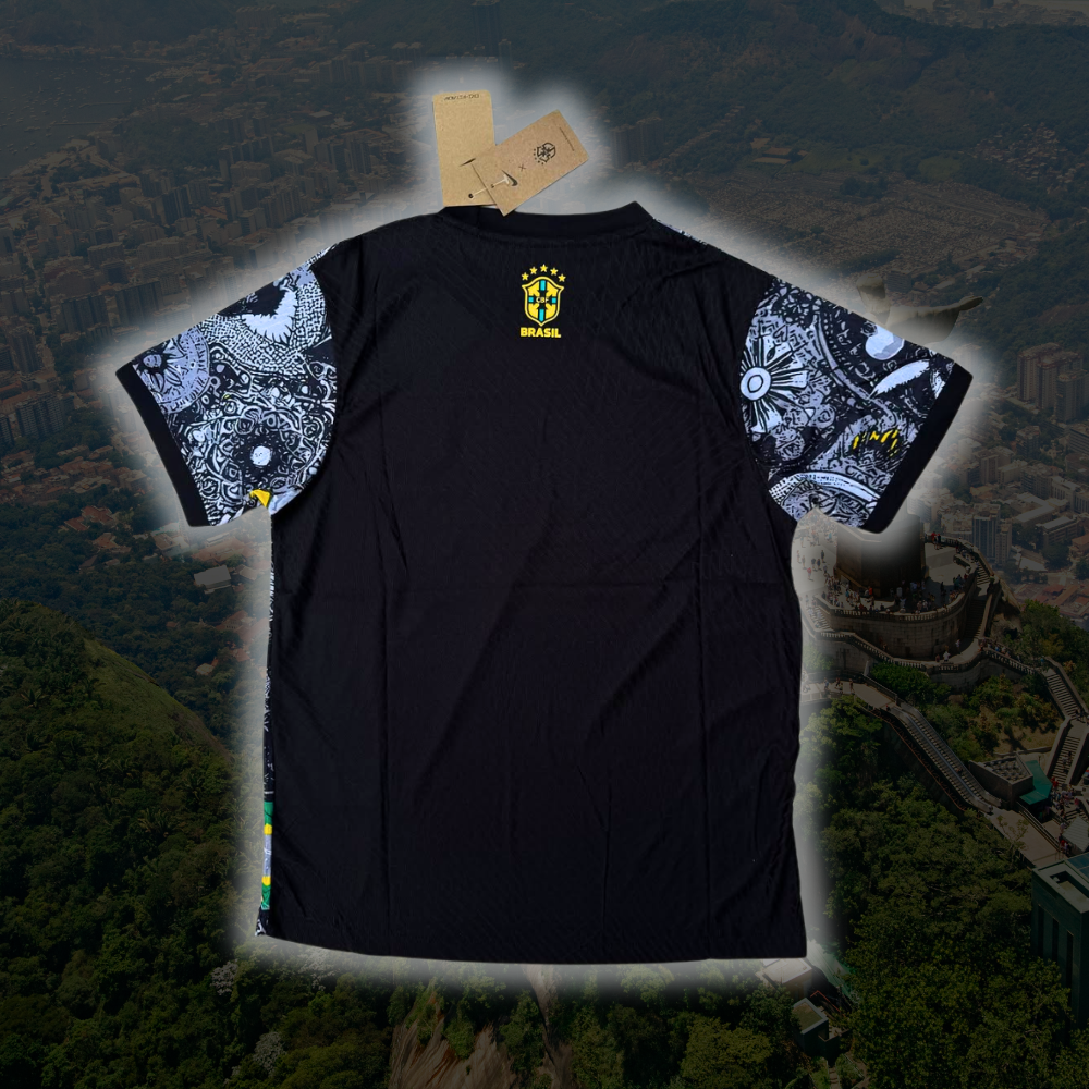 Maglia Brasile Jesus - Edizione Speciale Nera 2024/25