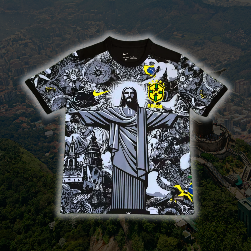 Maglia Brasile Jesus - Edizione Speciale Nera 2024/25