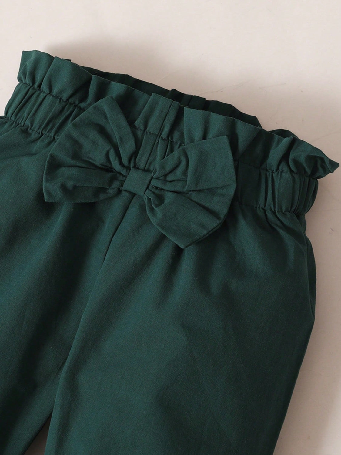 Kids' Contrast Ruffled Top and Pants Coordinated Set