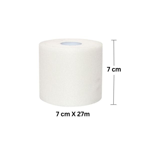 White Football Pre-Wrap Headband – Clear Visibility & Comfort (4 Rolls)