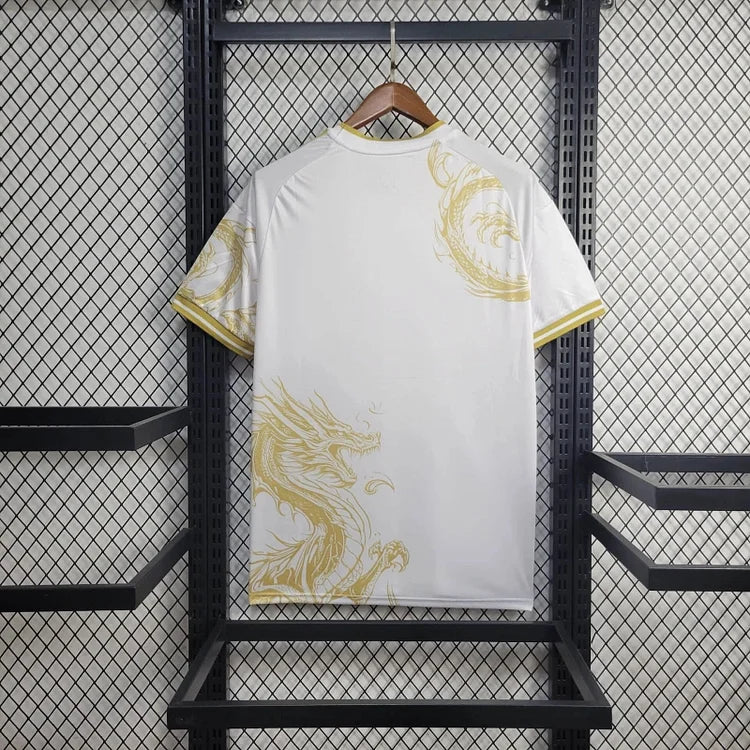 2024-2025 Real Madrid Draak Speciale Editie Shirt - Wit Goud