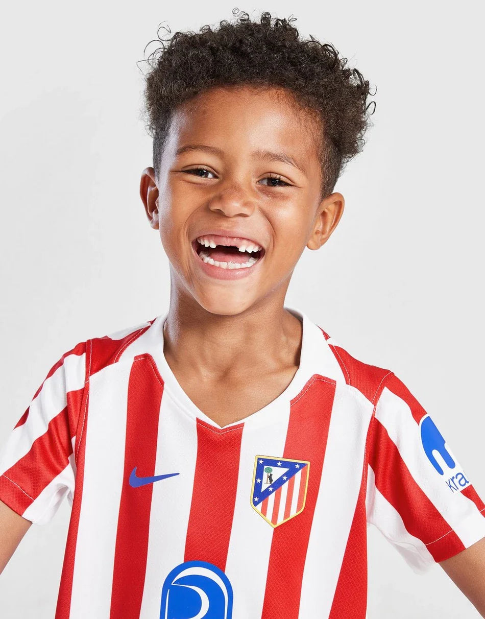 2025-26 Athletico Madrid Home Kids Football Jersey