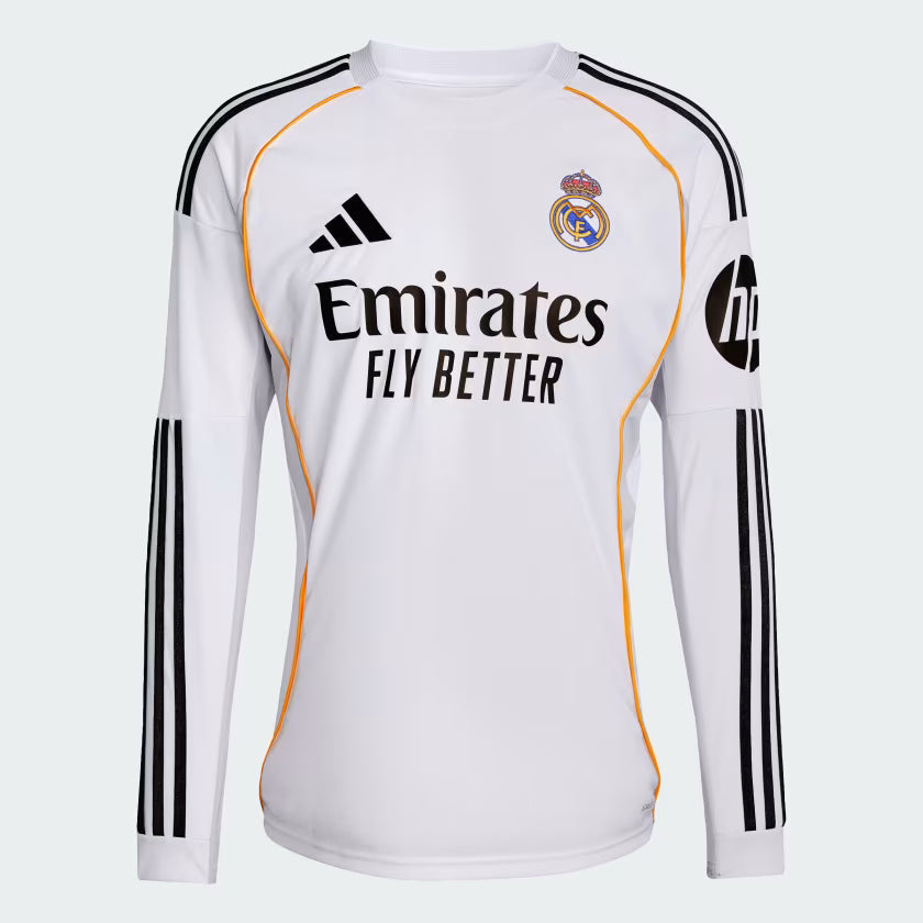 Maglia da calcio a maniche lunghe da casa Real Madrid 2025/26