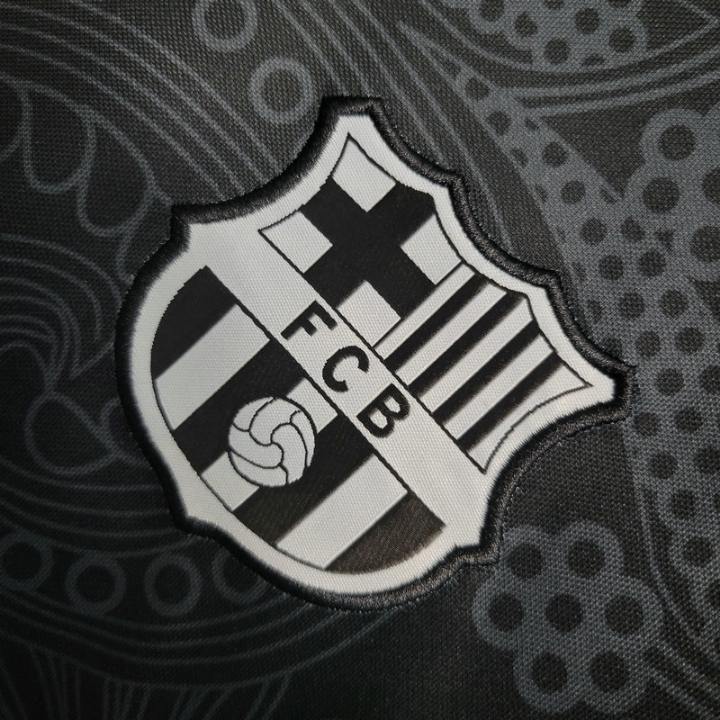 24-25 Zwart Bloem Barcelona Voetbalshirt (Zwarte Roos)