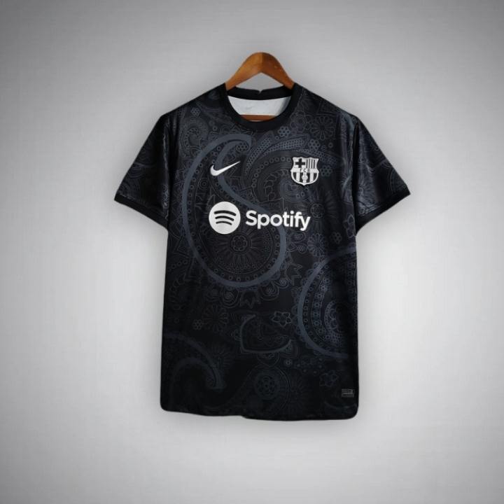 Maglia da calcio 24-25 Noir Fleur Barcelona (Rosa Nera)