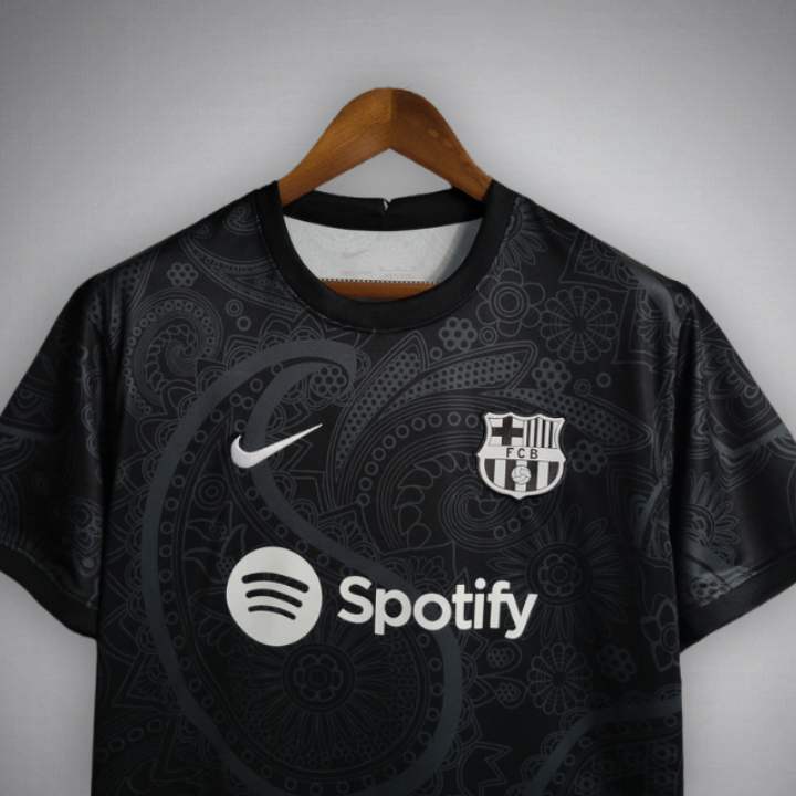 Maglia da calcio 24-25 Noir Fleur Barcelona (Rosa Nera)