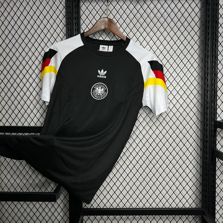 Germania 2024 Euro Retrò Nero Maglia Allenamento