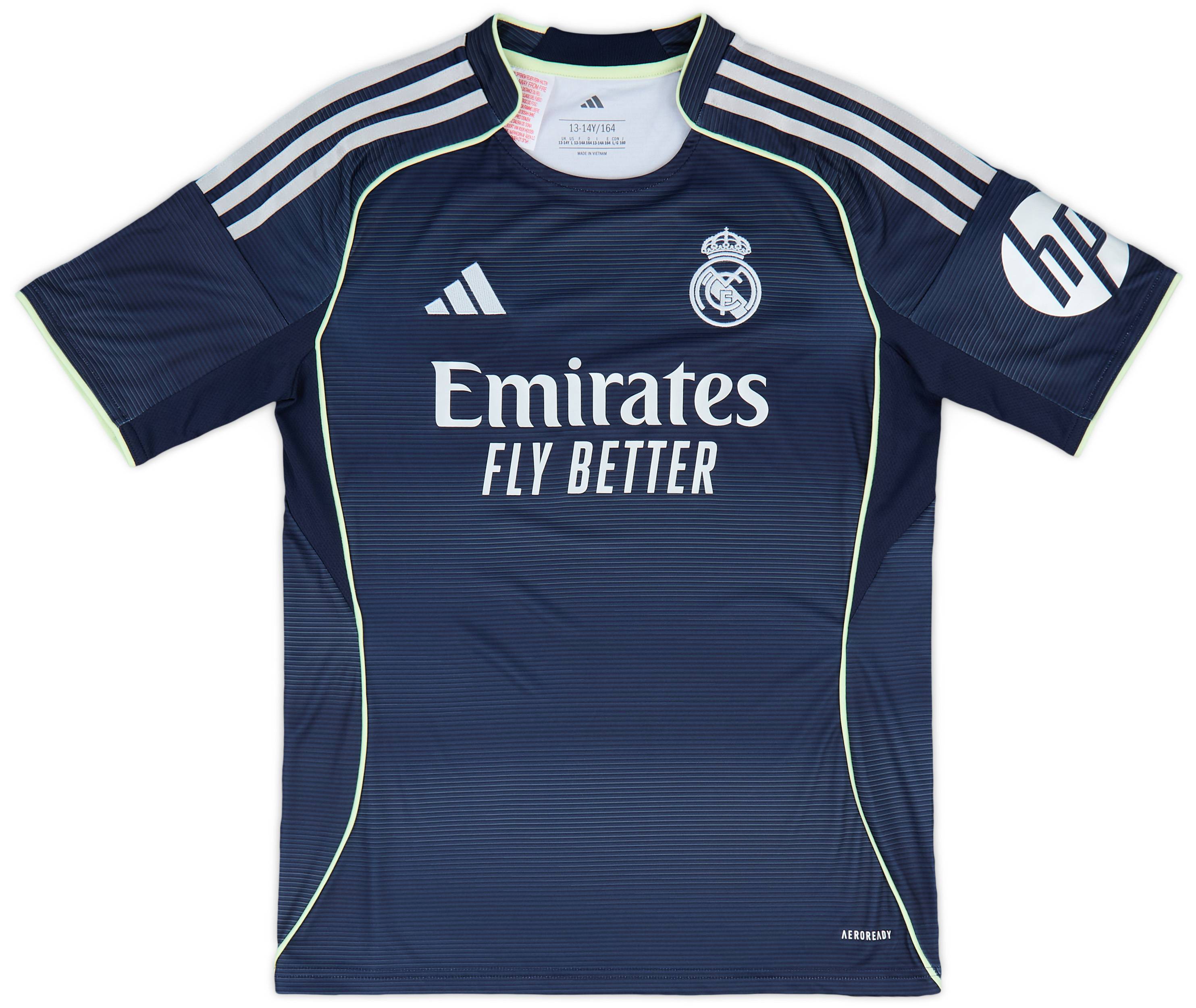 Camiseta de fútbol infantil de visitante del Real Madrid 25/26