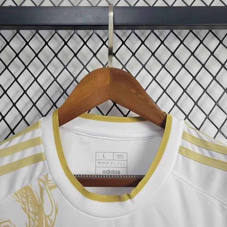 2024-2025 Real Madrid Draak Speciale Editie Shirt - Wit Goud