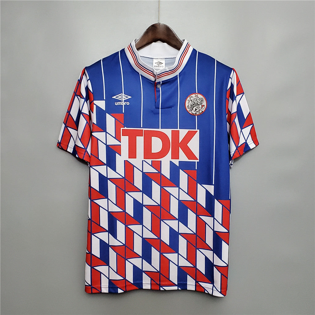 Ajax 1989-1990 Amsterdam Maglia Retro Trasferta