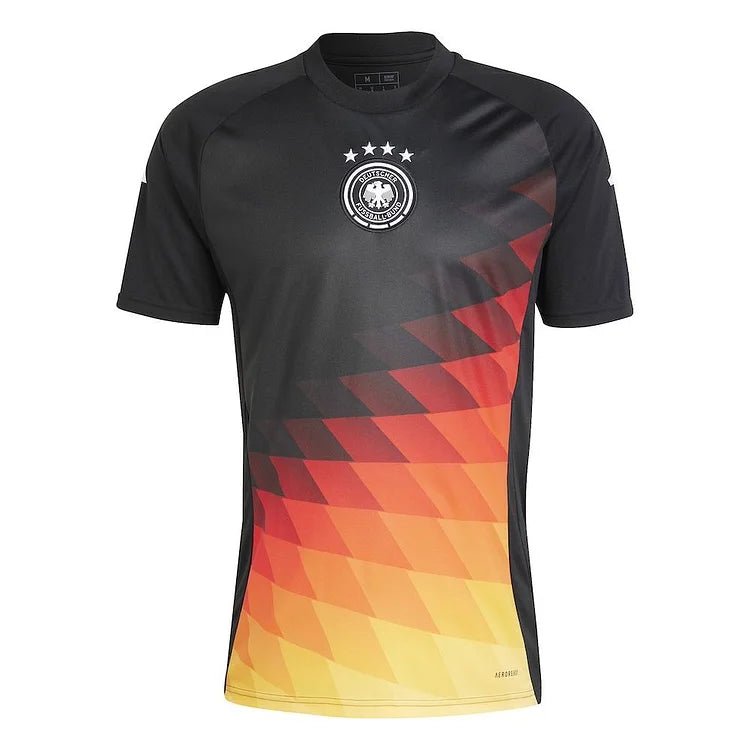 Germania 2024 Maglia da allenamento nera e arancione pre-partita Euro