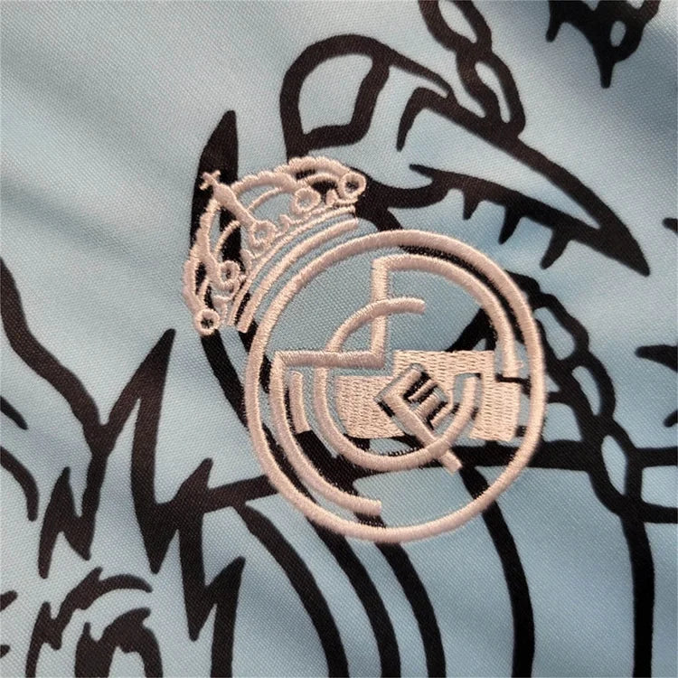 2024-2025 Real Madrid Draak Speciale Editie Shirt - Zee Blauw