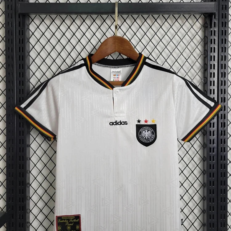 Germania 1996 Euro Retrò Maglia Casa Bambini