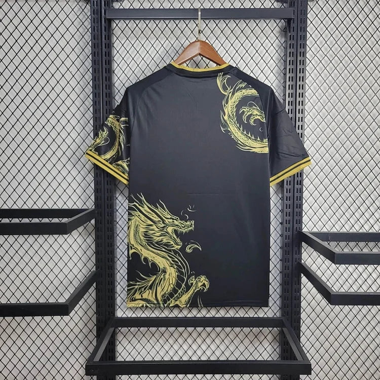 2024-2025 Real Madrid Draak Speciale Editie Shirt - Zwart Goud