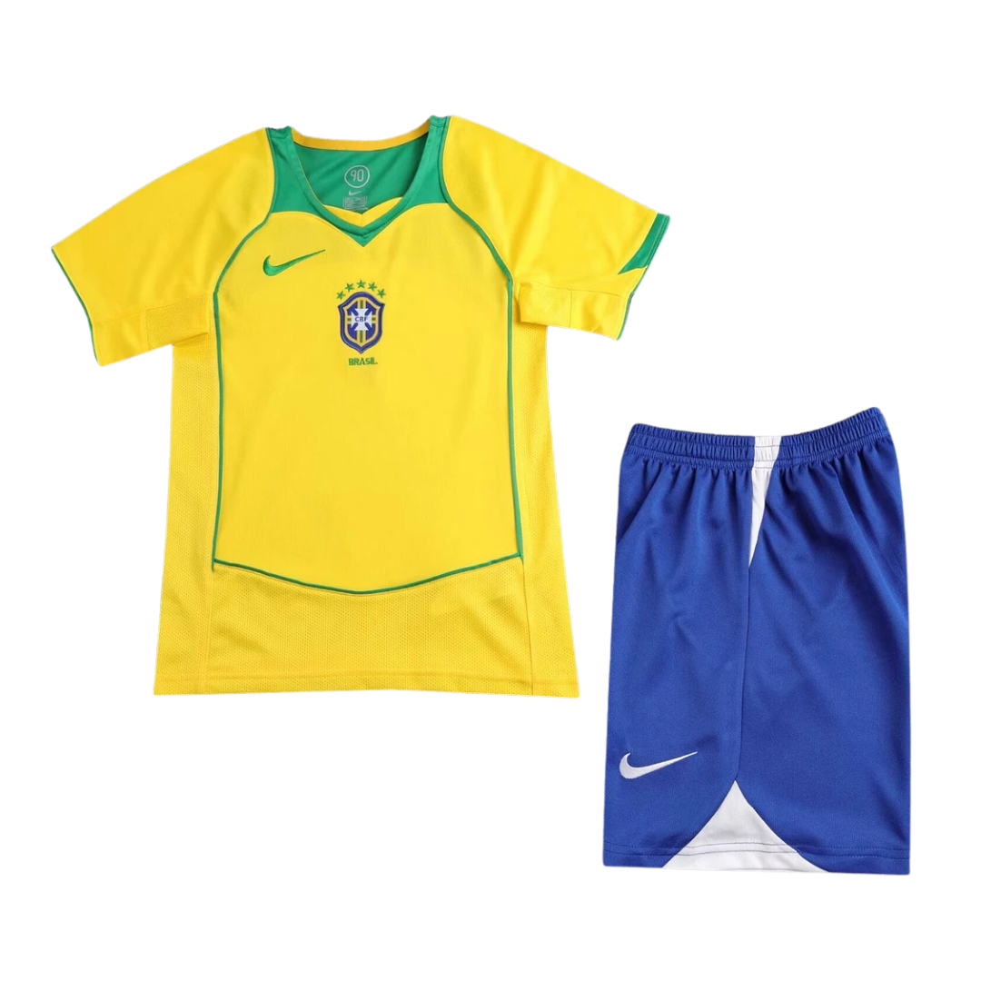 Brasile Casa 2004 - Maglia da Calcio per Bambini
