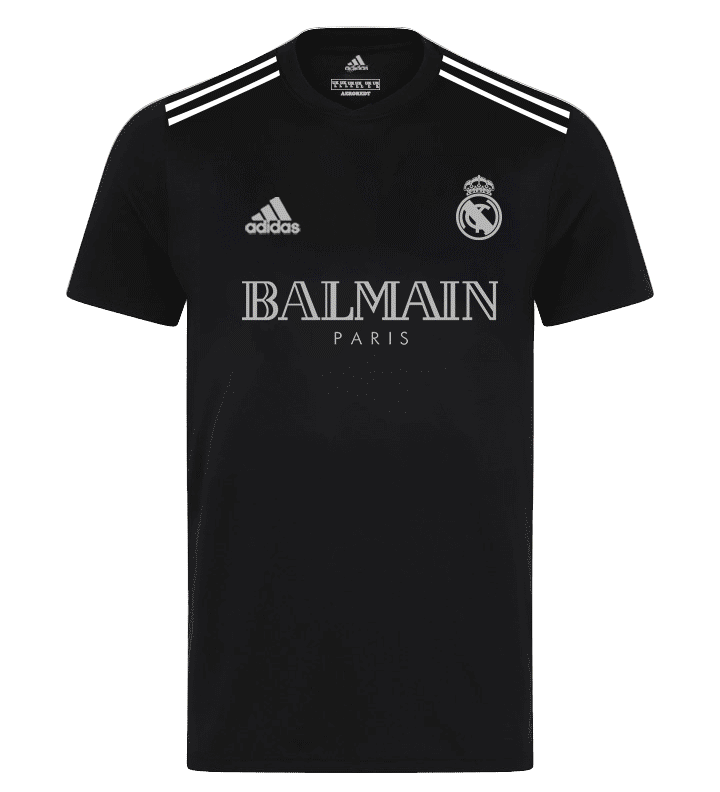 Camiseta de fútbol Balmain del Real Madrid - Negra