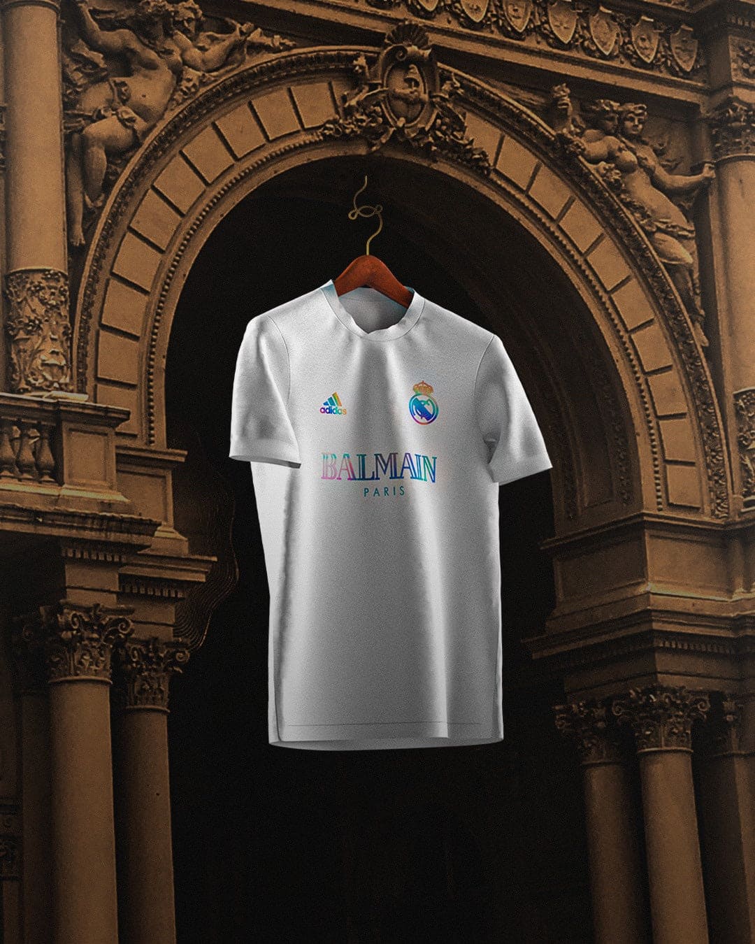 Camiseta de fútbol Balmain del Real Madrid - Blanca