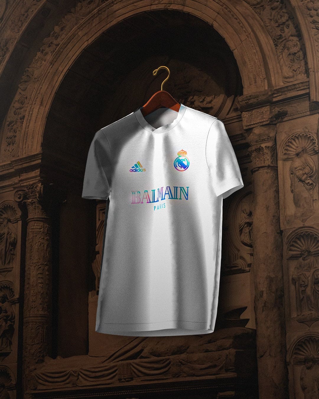 Camiseta de fútbol Balmain del Real Madrid - Blanca