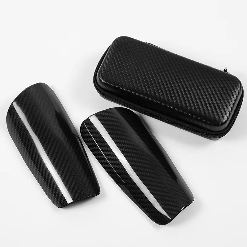 Kids' Ultra-Lightweight Carbon Fiber Shin Guards for Football