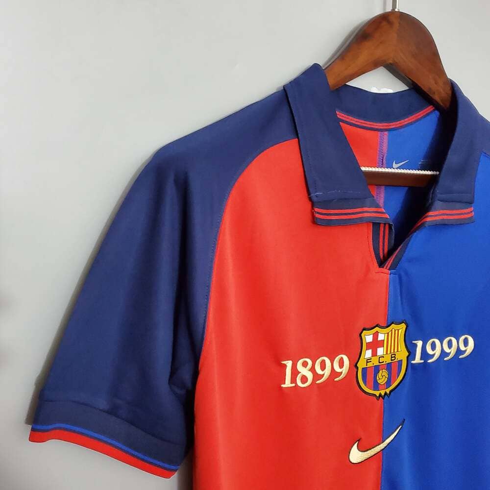 Camiseta de fútbol retro del Barcelona 100.º aniversario