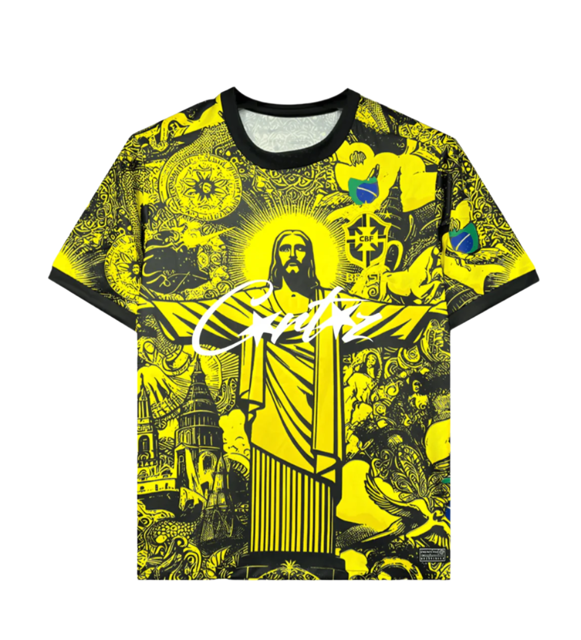 2024 Brazilië Standbeeld Corteiz Voetbalshirt - Gele Speciale Editie