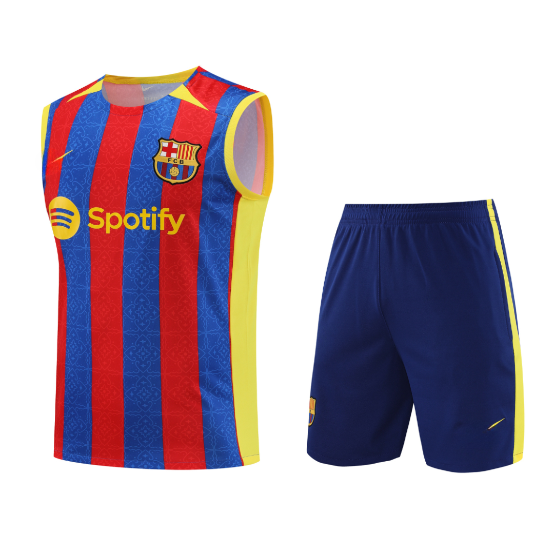 FC Barcelona Blaugrana mouwloos zomerse trainingsset 24-25