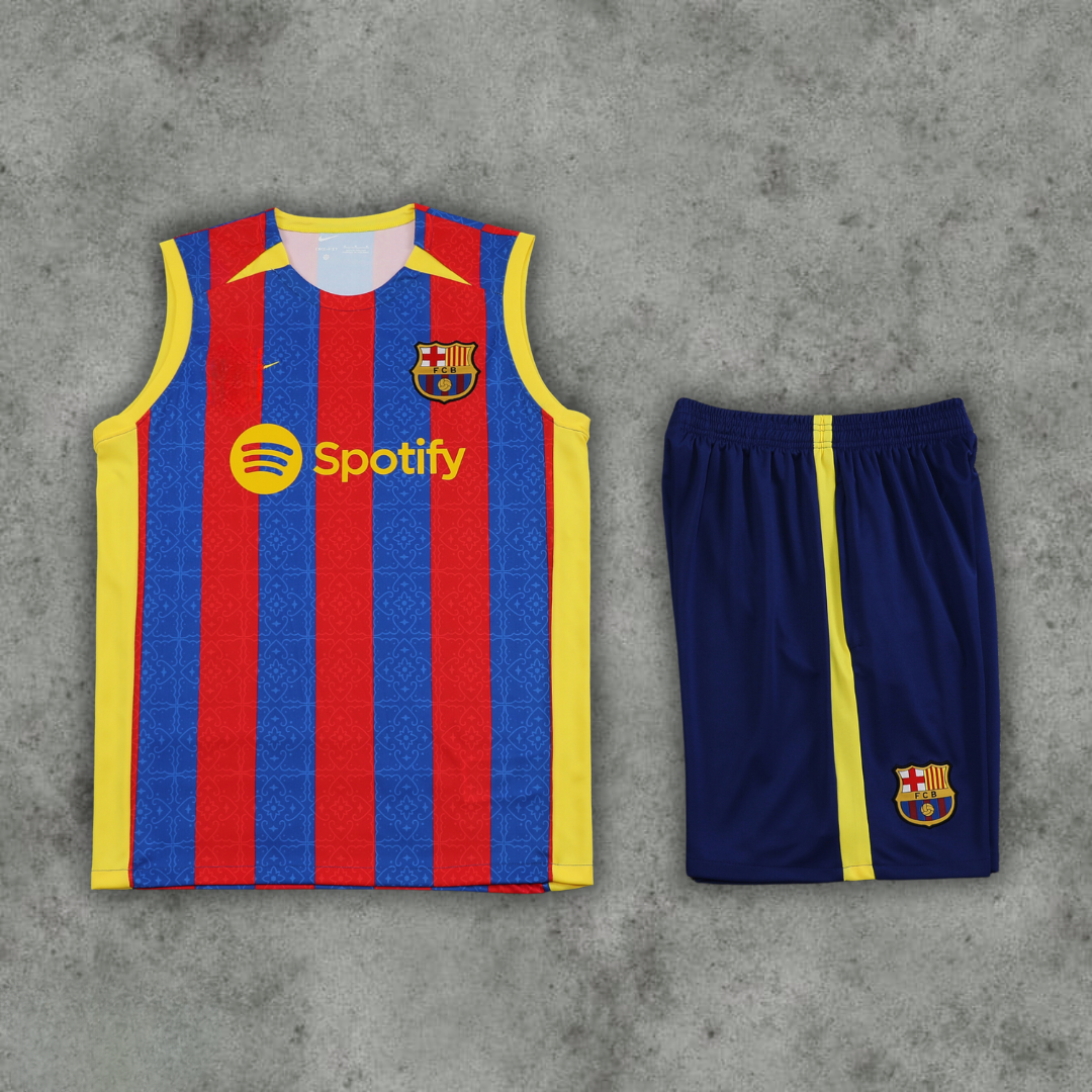 FC Barcelona Blaugrana mouwloos zomerse trainingsset 24-25