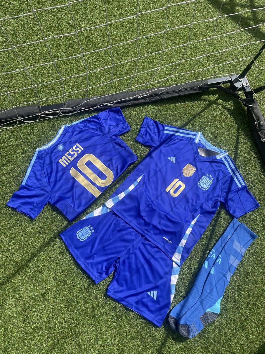 Maglia da calcio trasferta Argentina per bambini 2024/2025 con Messi 10