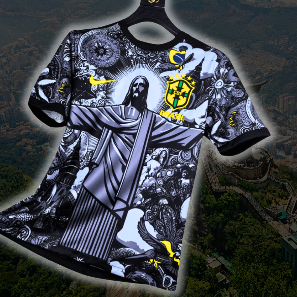 Maglia Brasile Jesus - Edizione Speciale Nera 2024/25