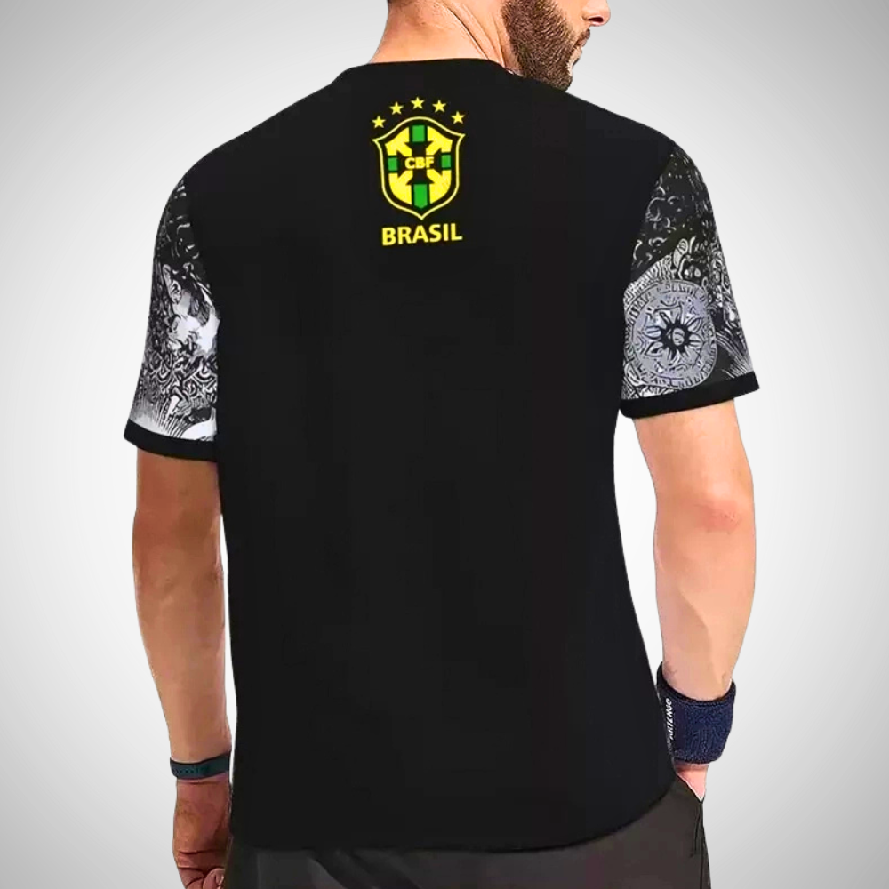 Maglia Brasile Jesus - Edizione Speciale Nera 2024/25