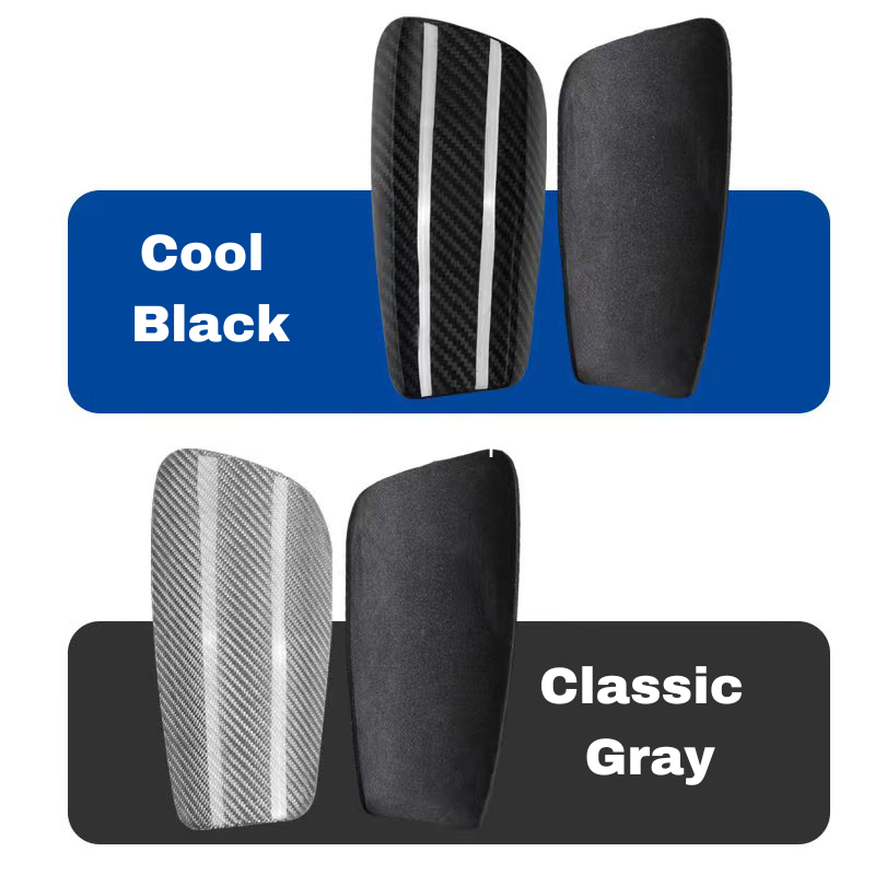 Kids' Ultra-Lightweight Carbon Fiber Shin Guards for Football