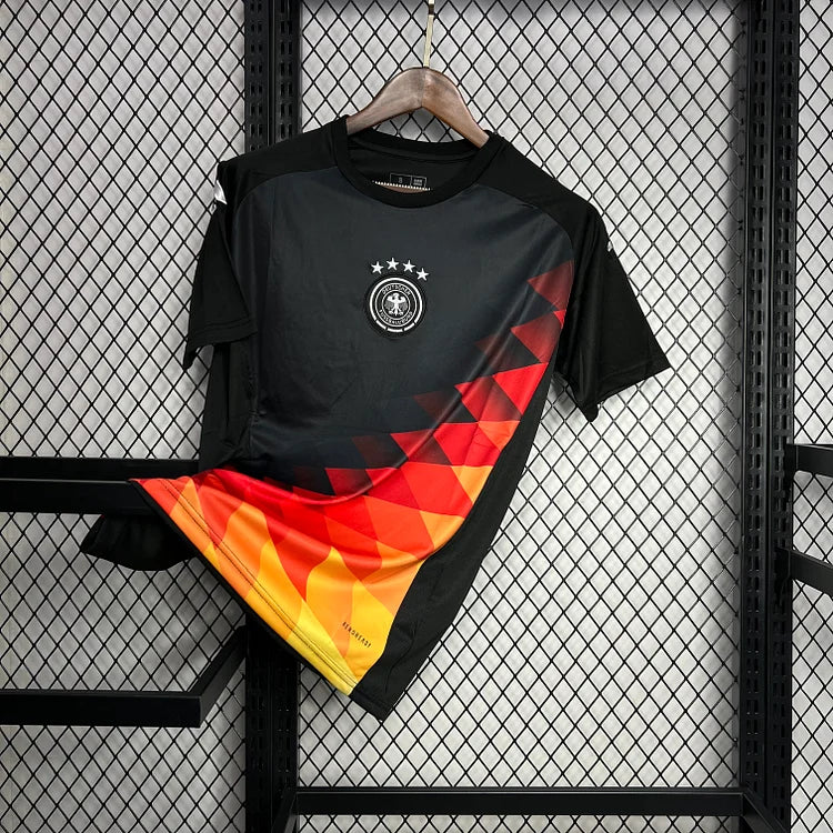Germania 2024 Maglia da allenamento nera e arancione pre-partita Euro