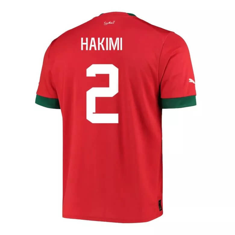 Hakimi 2 - 2022 Wereldbeker Marokko Thuis Voetbalshirt