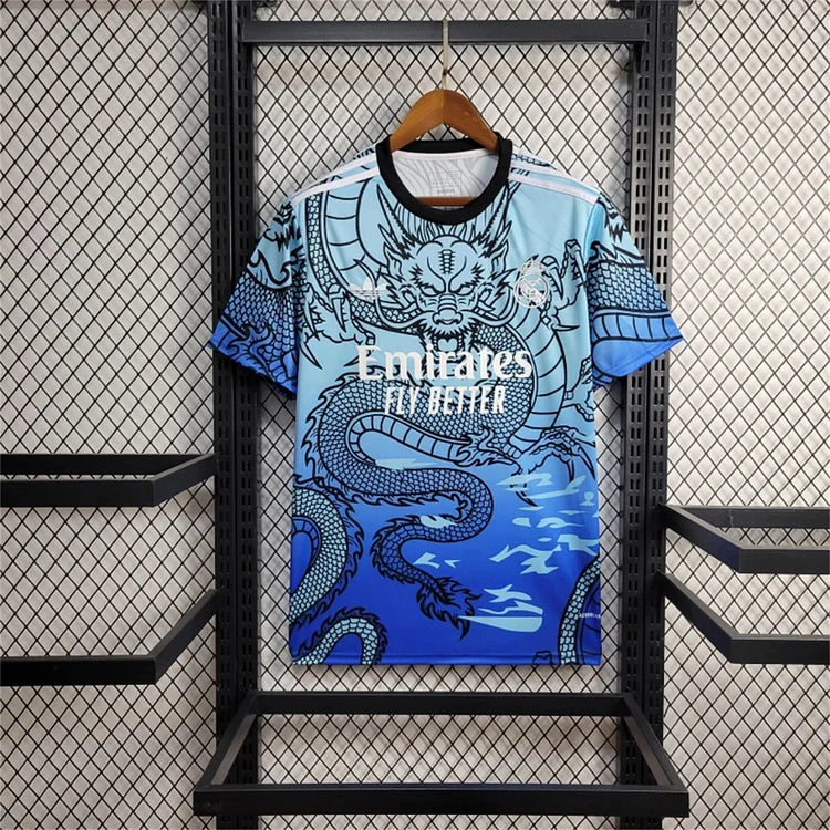 2024-2025 Real Madrid Draak Speciale Editie Shirt - Zee Blauw