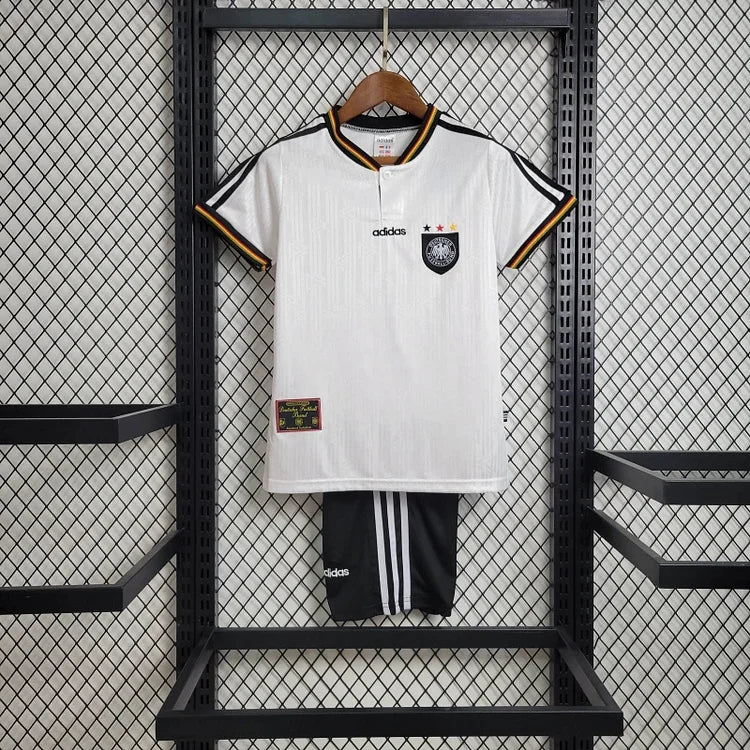 Germania 1996 Euro Retrò Maglia Casa Bambini