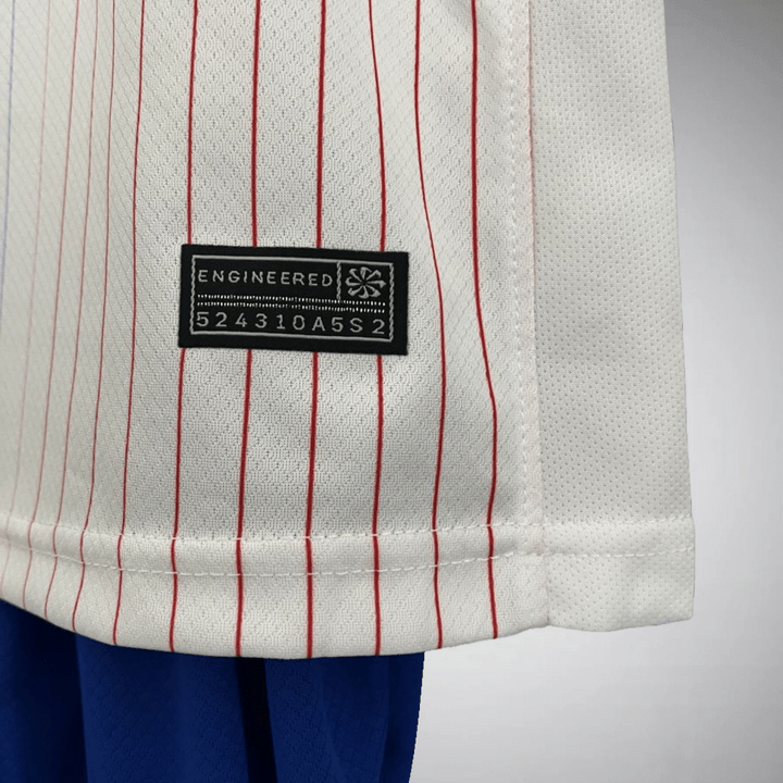 Frankreich 2024 Auswärts Kinder Fußballtrikot