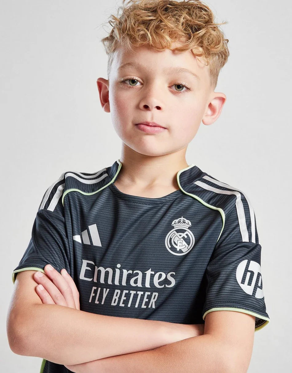 Camiseta de fútbol infantil de visitante del Real Madrid 25/26