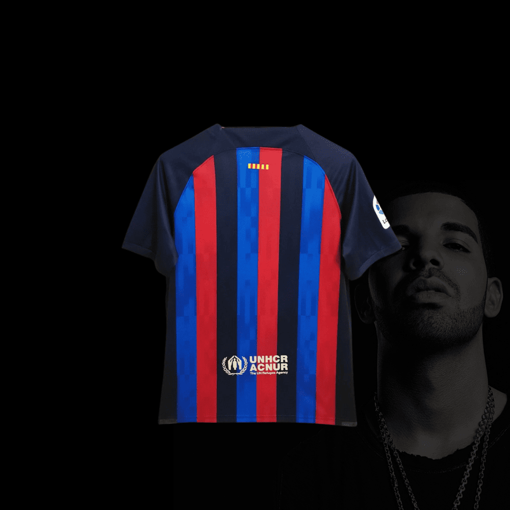 Camiseta de fútbol Drake del Barcelona 22-23 - Edición limitada OVO