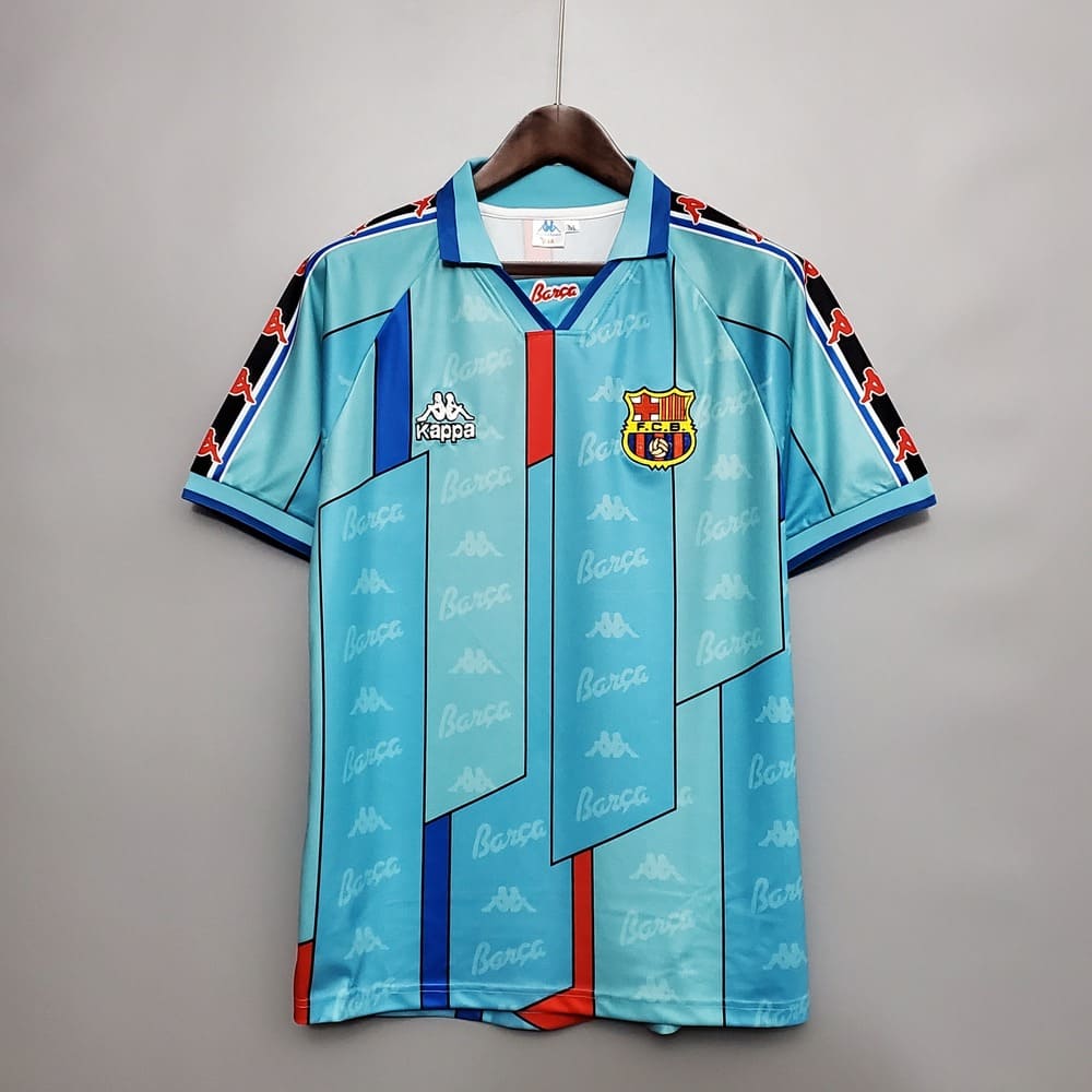 Camiseta de fútbol retro del Barcelona 1996 de visitante